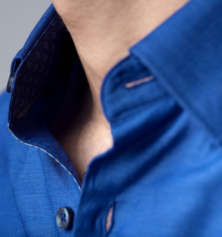 Buy The Navy Herringbone Luxury Shirts for Men Online : Andamen - PEP